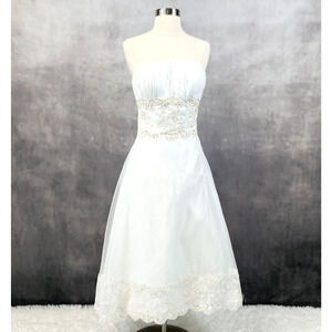 MoriLee by Madeline Gardner Womens Dress Size 4 Bridal Princess Cocktail Wedding